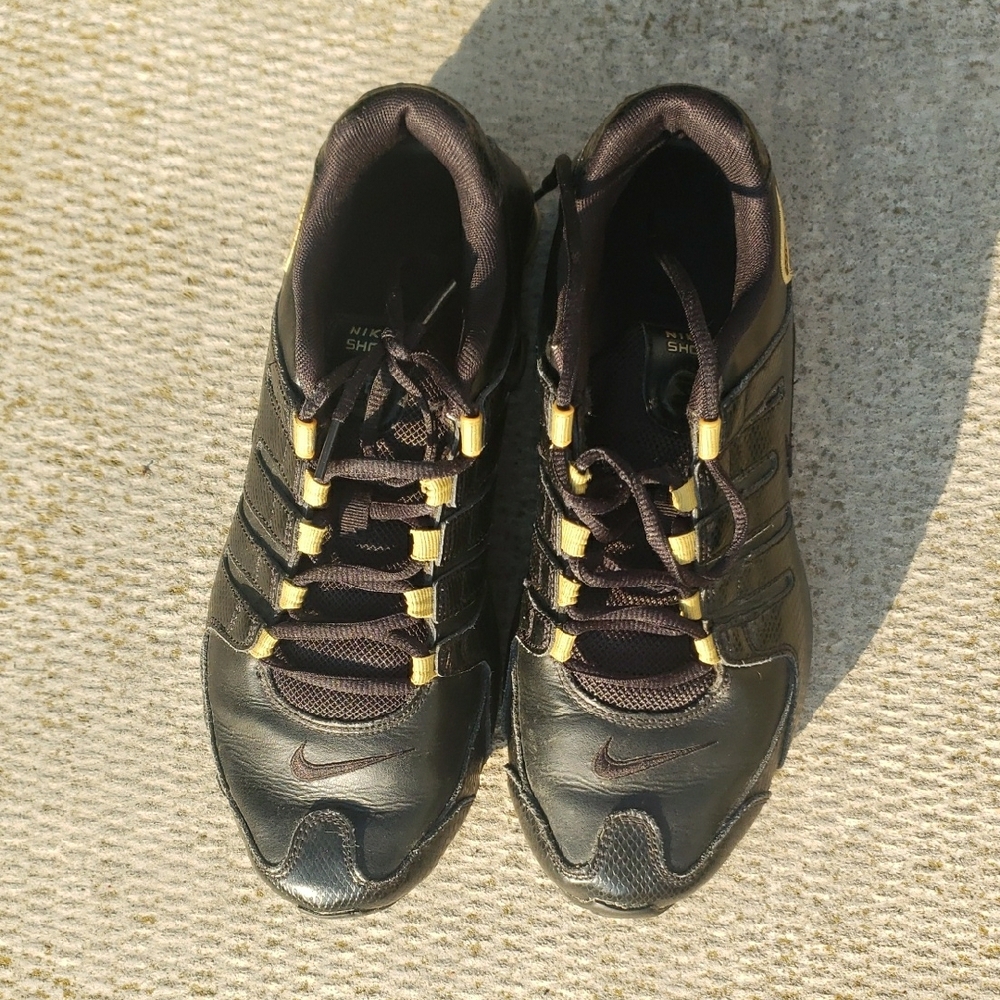 Nike Black and Gold Athletic Shoes